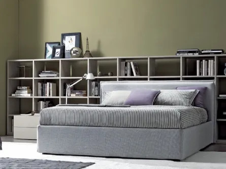 Letto in tessuto con box contenitore Alf di Essedue