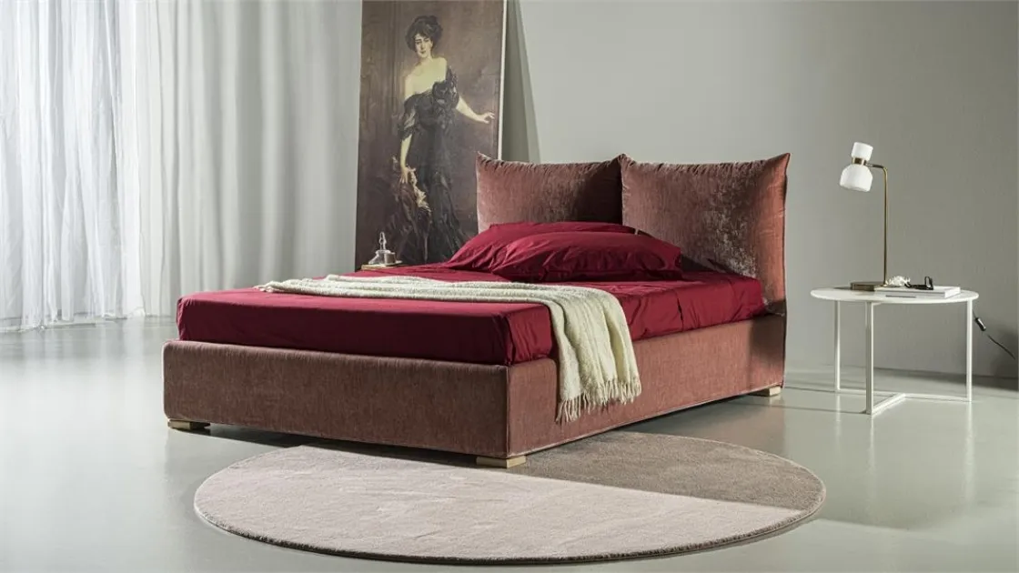 Letto in vellutino con box contenitore Grace di Ventura